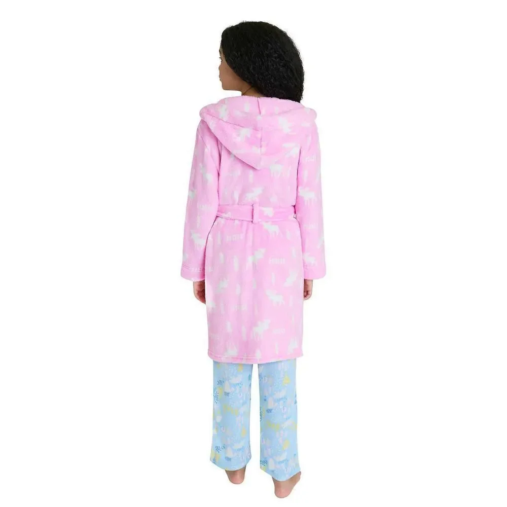 NEW! Eddie Bauer Youth 3 piece PJ Set- LS Top, Pant and Robe, Moose - Picture 4 of 14